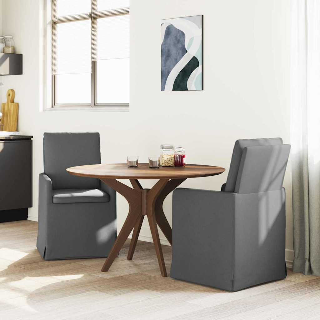 Esszimmerstühle 2 pcs Hellgrau 57 x 67 x 98 cm Stoff