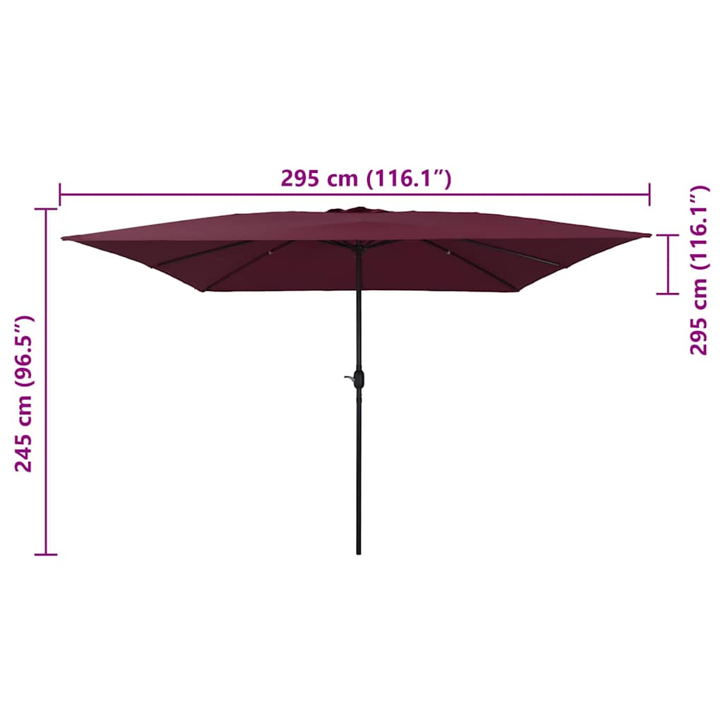 Garten-Sonnenschirm Sand 295 x 295 x 245 cm Polyester und Stahl