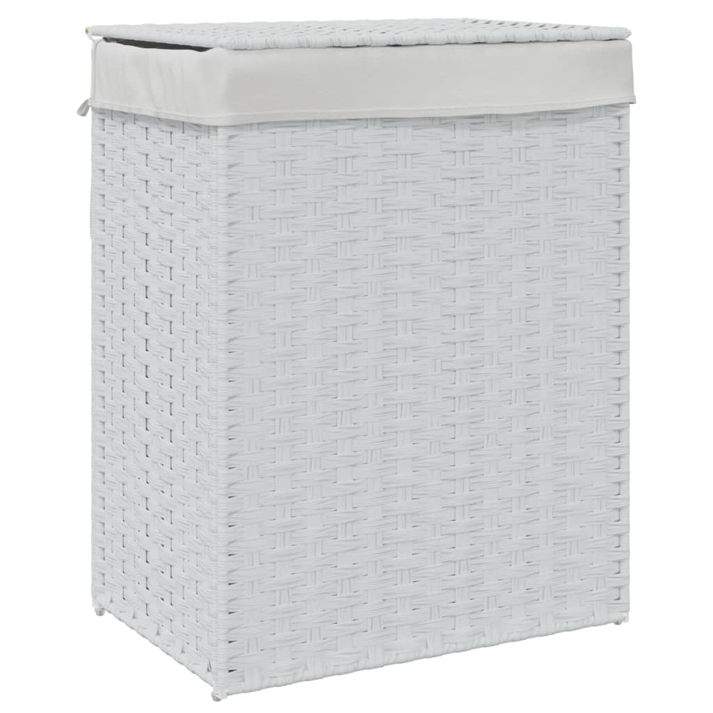 Wäschekorb mit Deckel 46x33x60 cm Poly Rattan