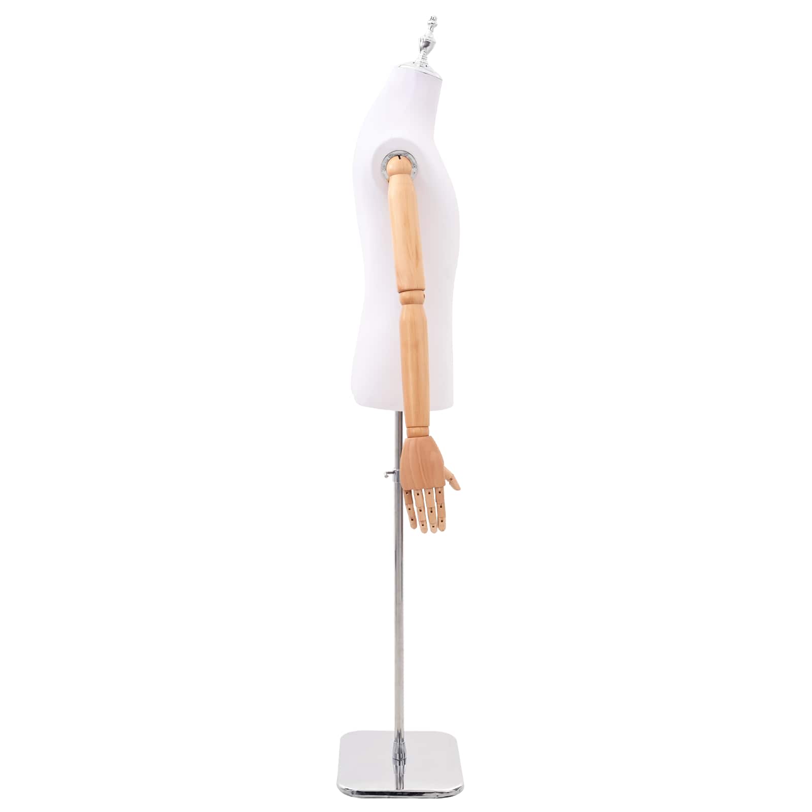 Verstellbare Mannequin 165-213 cm mit Fuß Weiblich PP Weiß