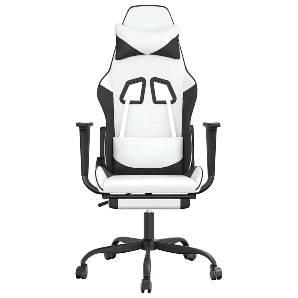 Gaming-Stuhl mit Massagefunktion Schwarz und Rot Kunstleder