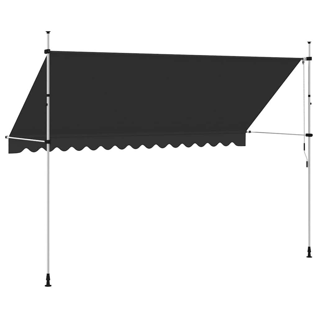 Einziehbare Markise Handbetrieben 150 cm Anthrazit