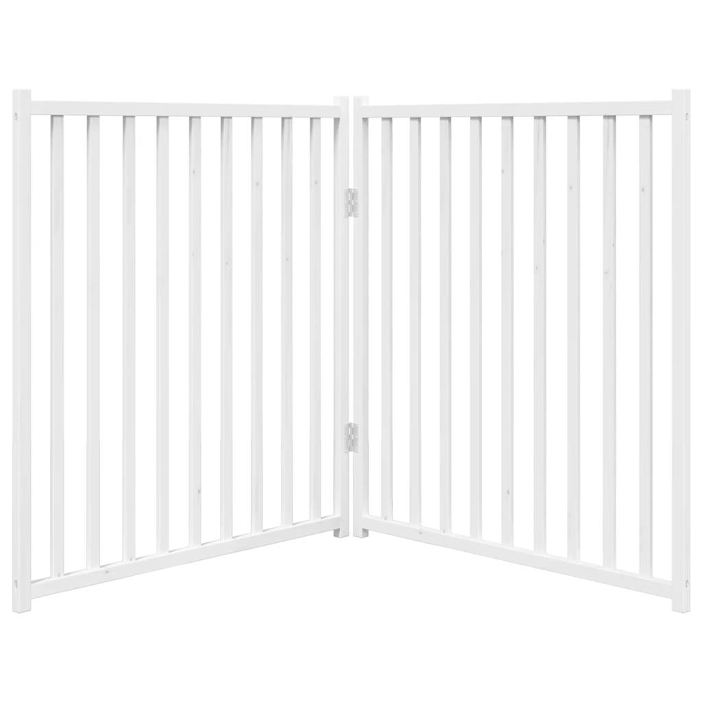 3-tlg. Hundetor Faltbar 150 cm Massivholz Tanne