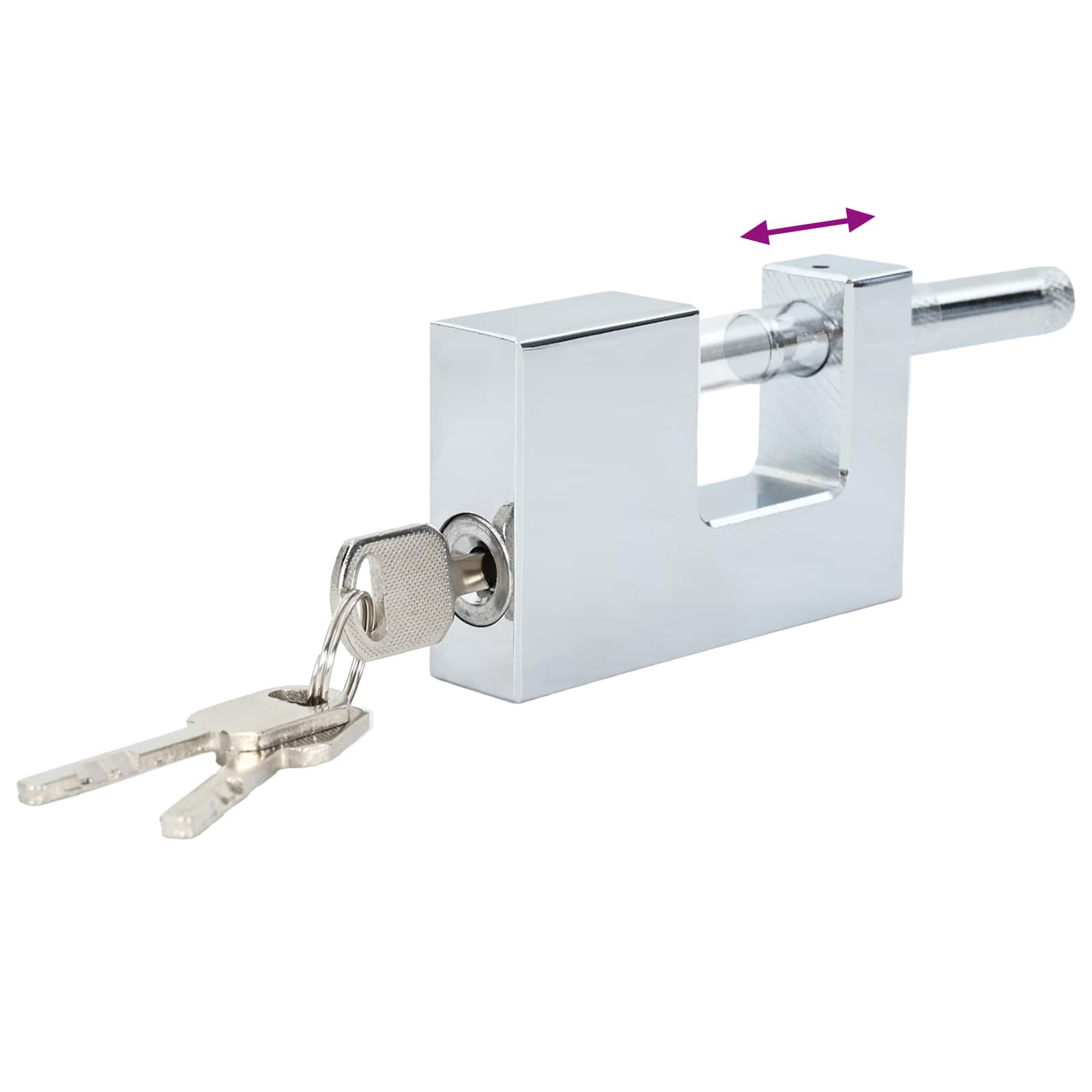 Vorhängeschloss 2 pcs Silber Stahl