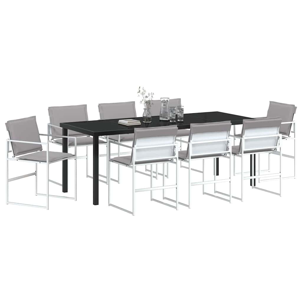 Garten Essgruppe 5 pcs Schwarz 140 x 70 x 73 cm