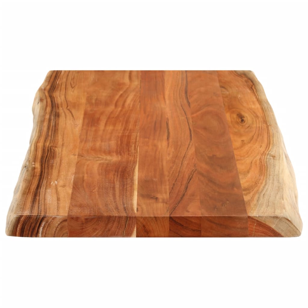 Tischplatte 40x40x2,5 cm Rechteckig Massivholz Akazie Baumkante