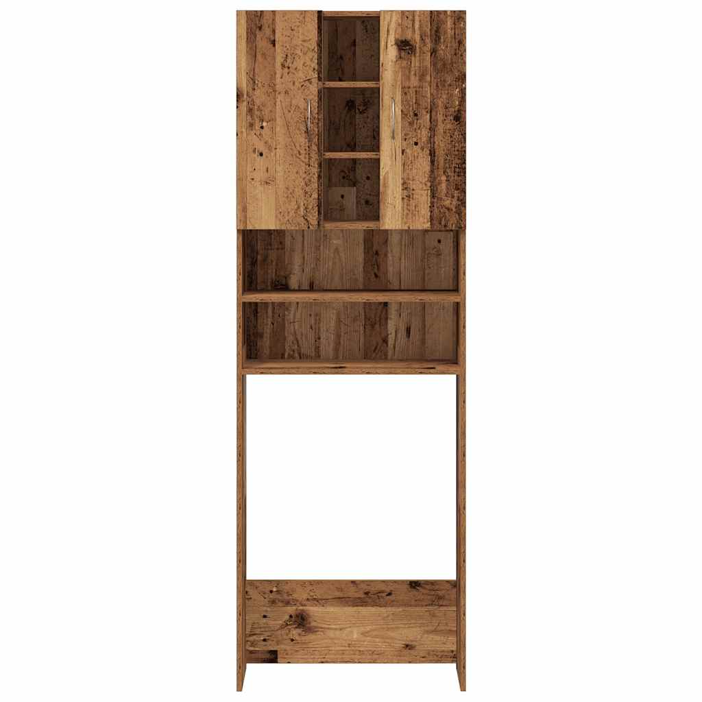Waschmaschinenschrank Weiß 64x25,5x190 cm