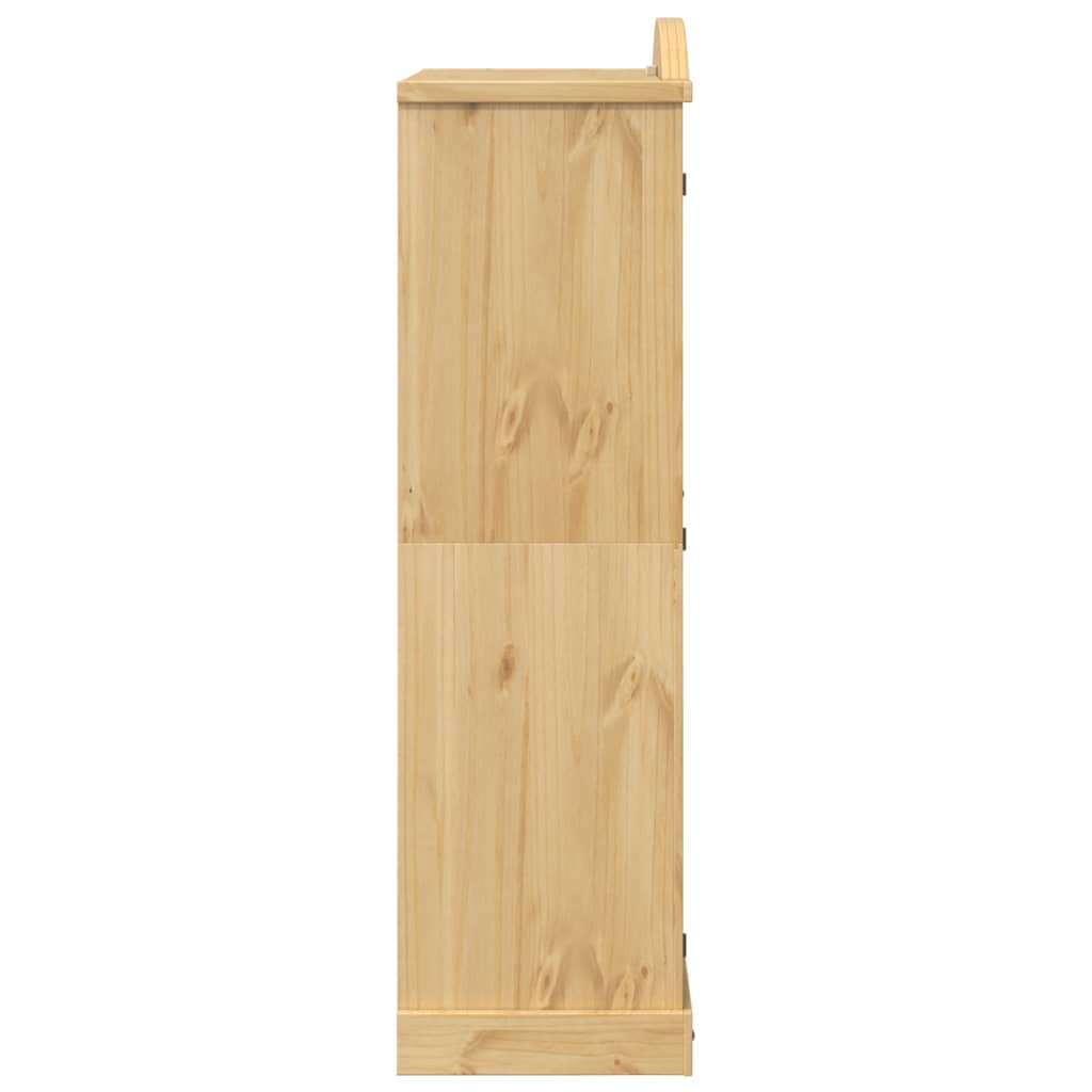 Kleiderschrank Corona Weiß 102x52x186 cm Massivholz Kiefer