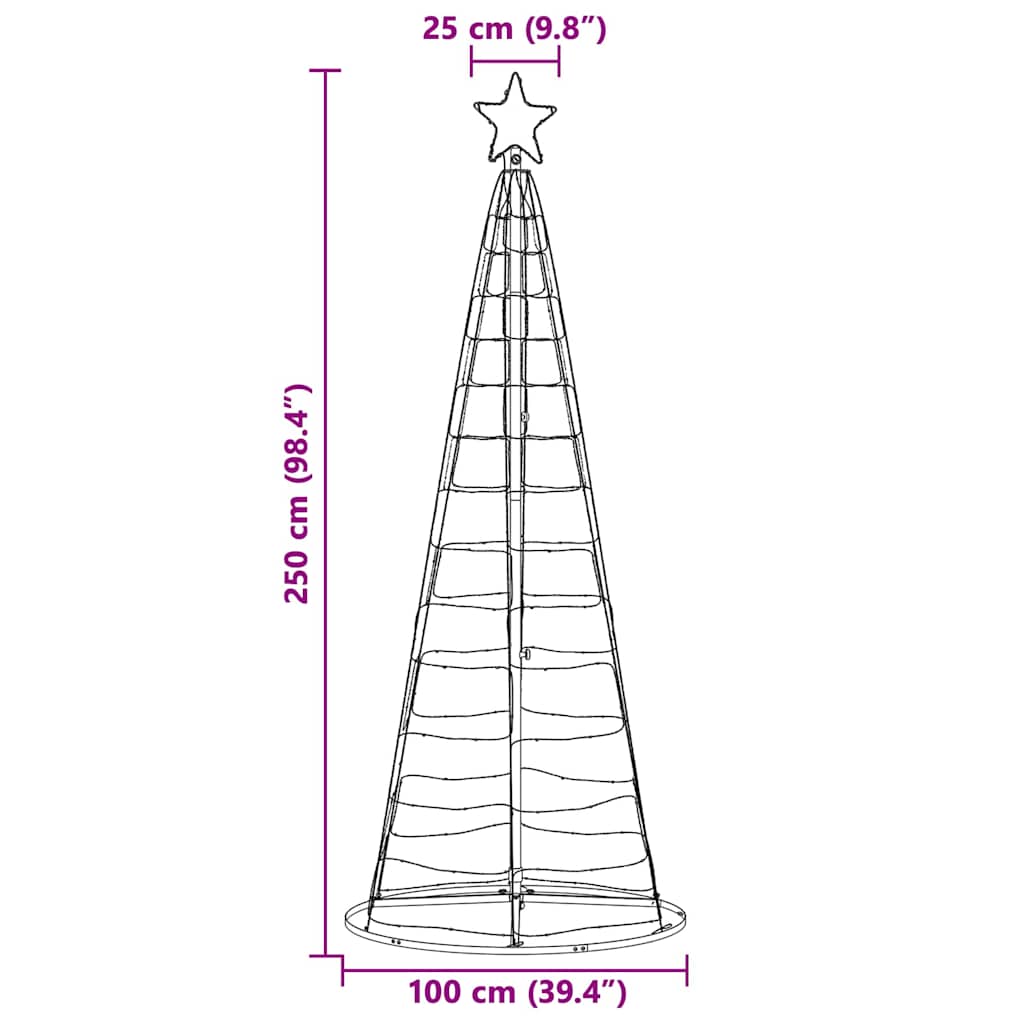 LED Weihnachtsbaum 200 LEDs Warmweiß 180 cm