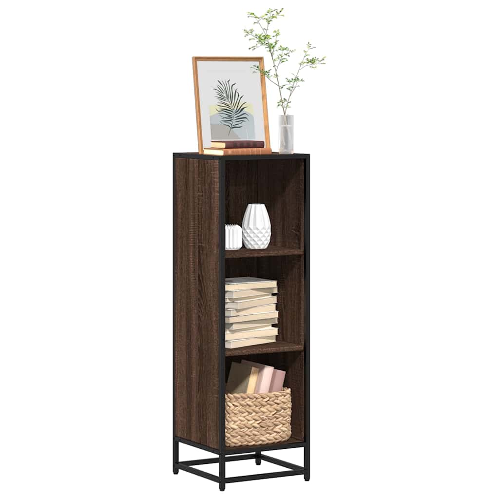 Bücherregal Schwarz 97,5x33x107,5 cm Holzwerkstoff und Metall