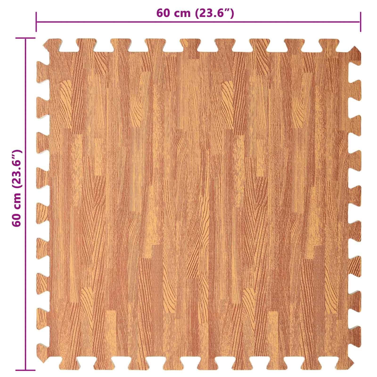 Pool Bodenteppich 6 pcs Schwarz 2,16 ㎡ EVA-Schaum