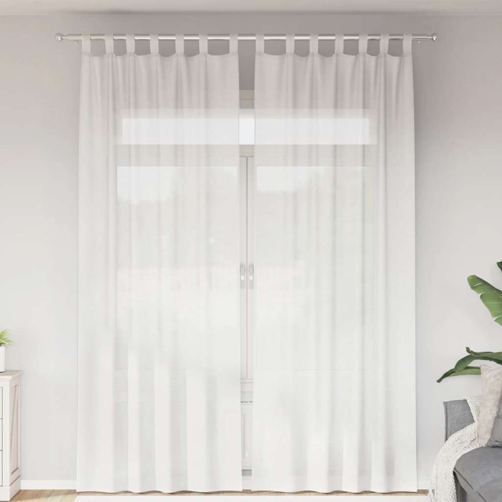 Voile Vorhänge mit Ösen 2 Stk. Apfelgrün 140x140 cm