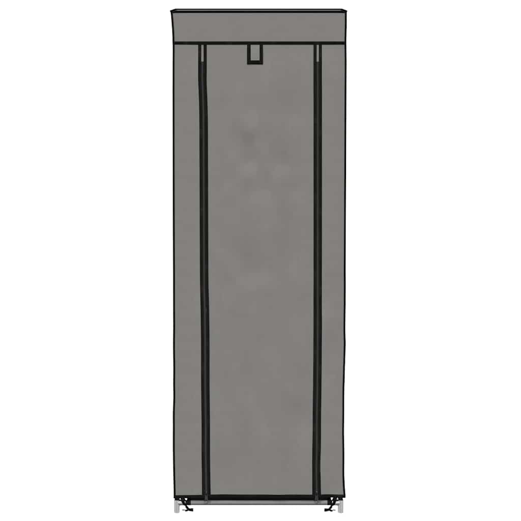 Schuhschrank mit Abdeckung Cremeweiß 57 x 29 x 162 cm Stoff