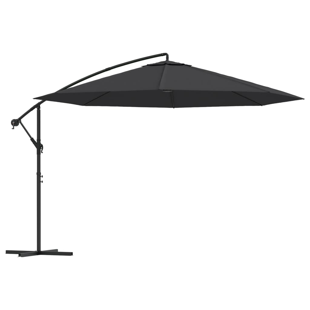 Ampelschirm mit Aluminium-Mast 350 cm Taupe