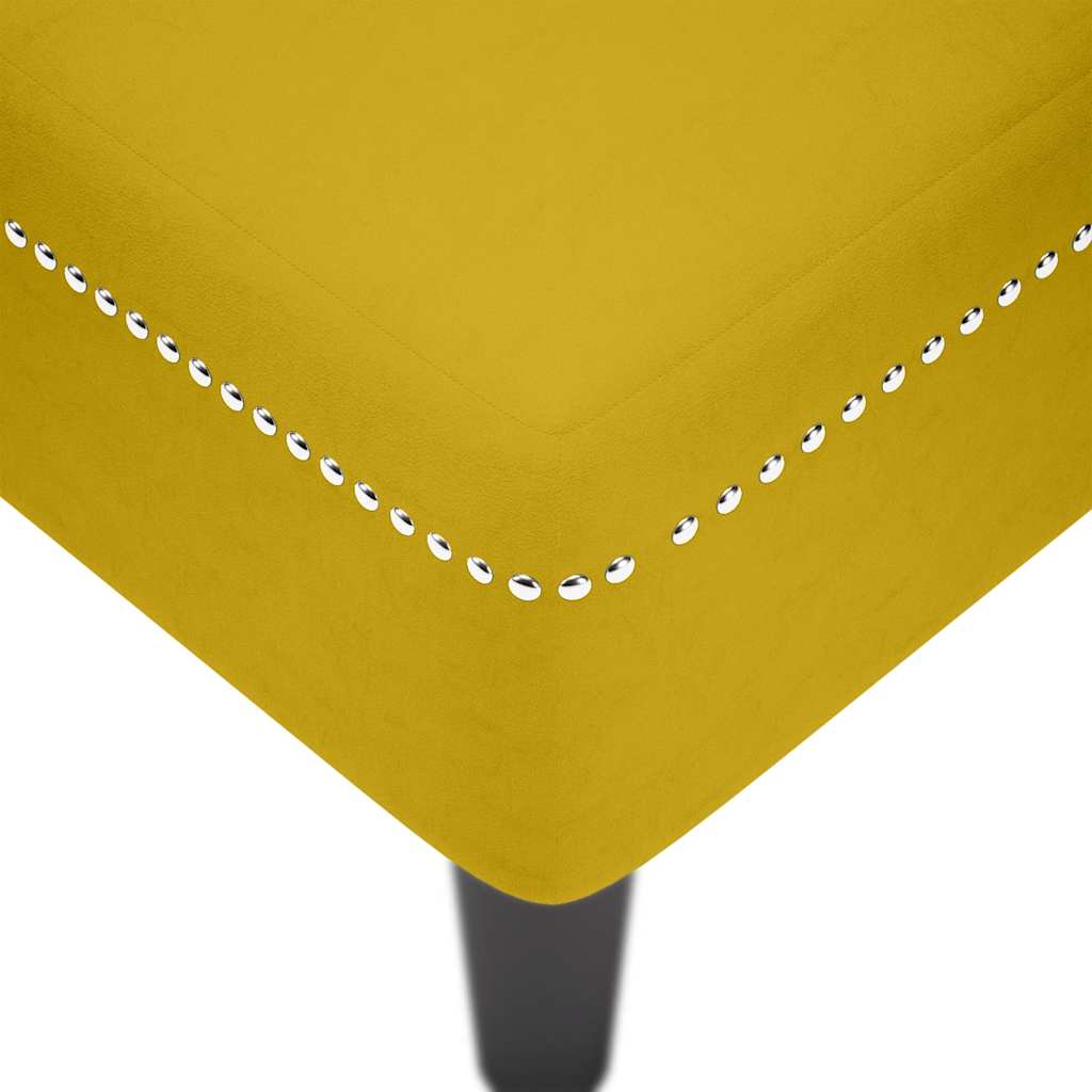Chaiselongue mit Kissen und Rechter Armlehne Blau Samt