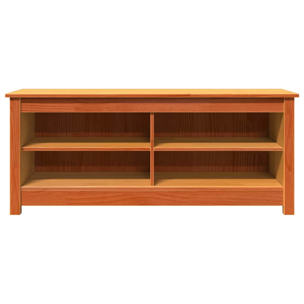 Schuhbank Weiß 70x38x45,5 cm Massivholz Kiefer
