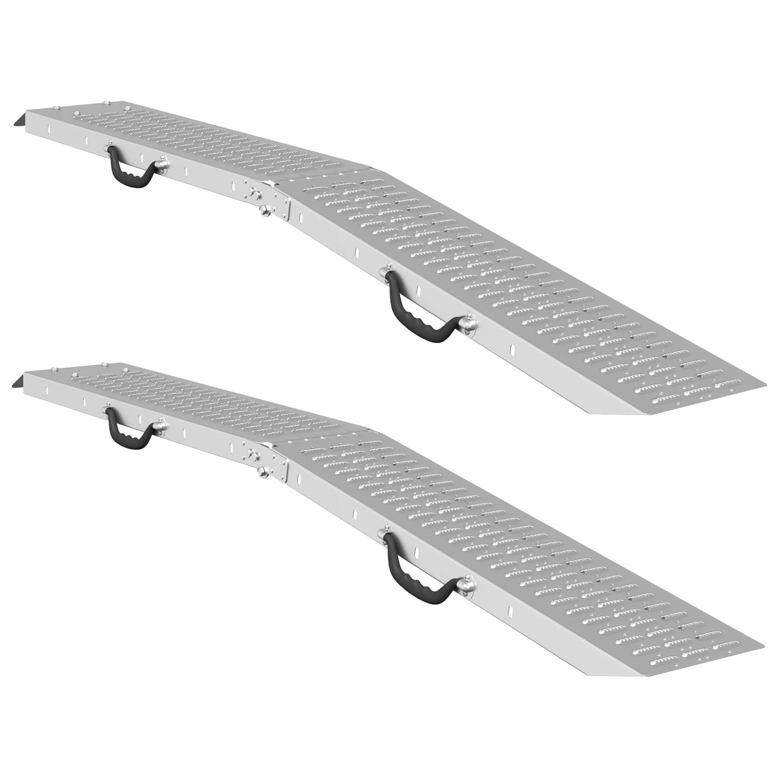 Faltbare Rampe 200kg pro Rampe 2 pcs Silber 166 x 23 x 4,5 cm