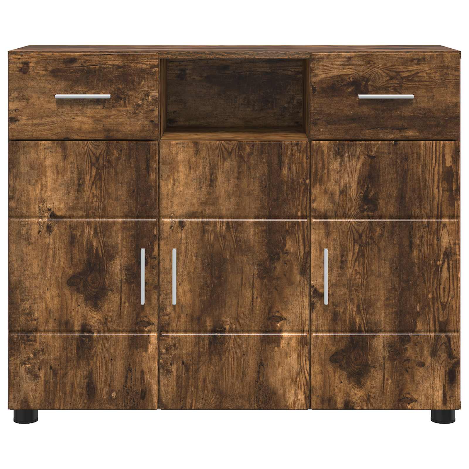 Highboard mit Regal FLORIN Weiß 60 x 35 x 182 cm Holzwerkstoff