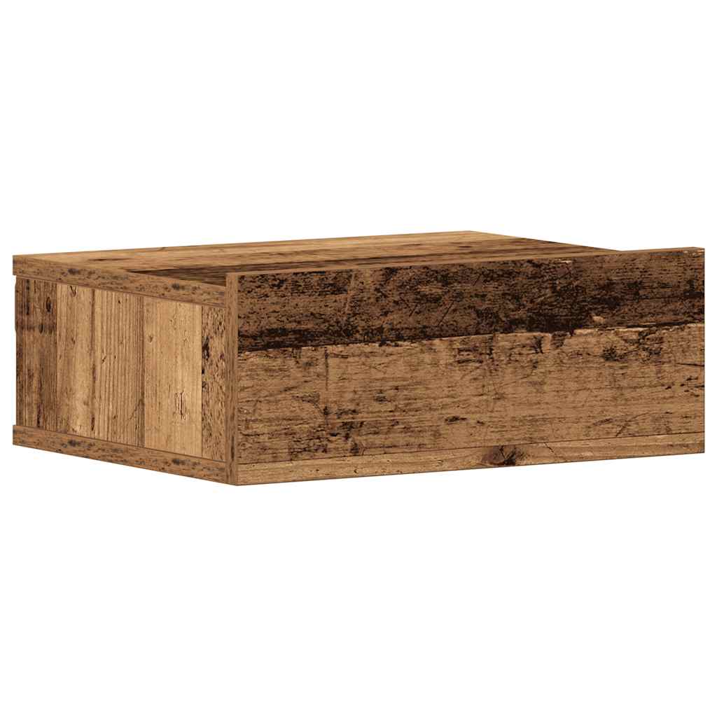Hängender Nachttisch Weiß 40x30x15 cm Holzwerkstoff