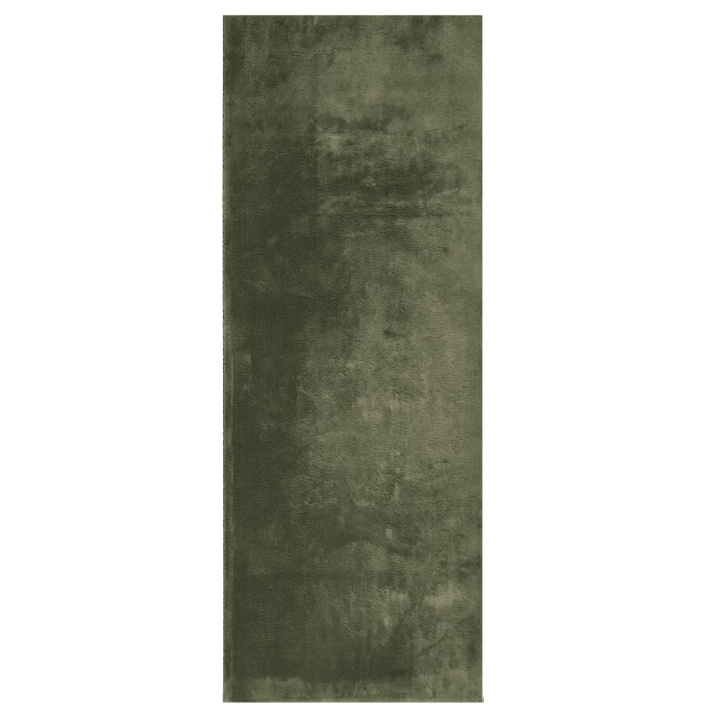 Teppich HUARTE Kurzflor Weich und Waschbar Anthrazit 60x110 cm