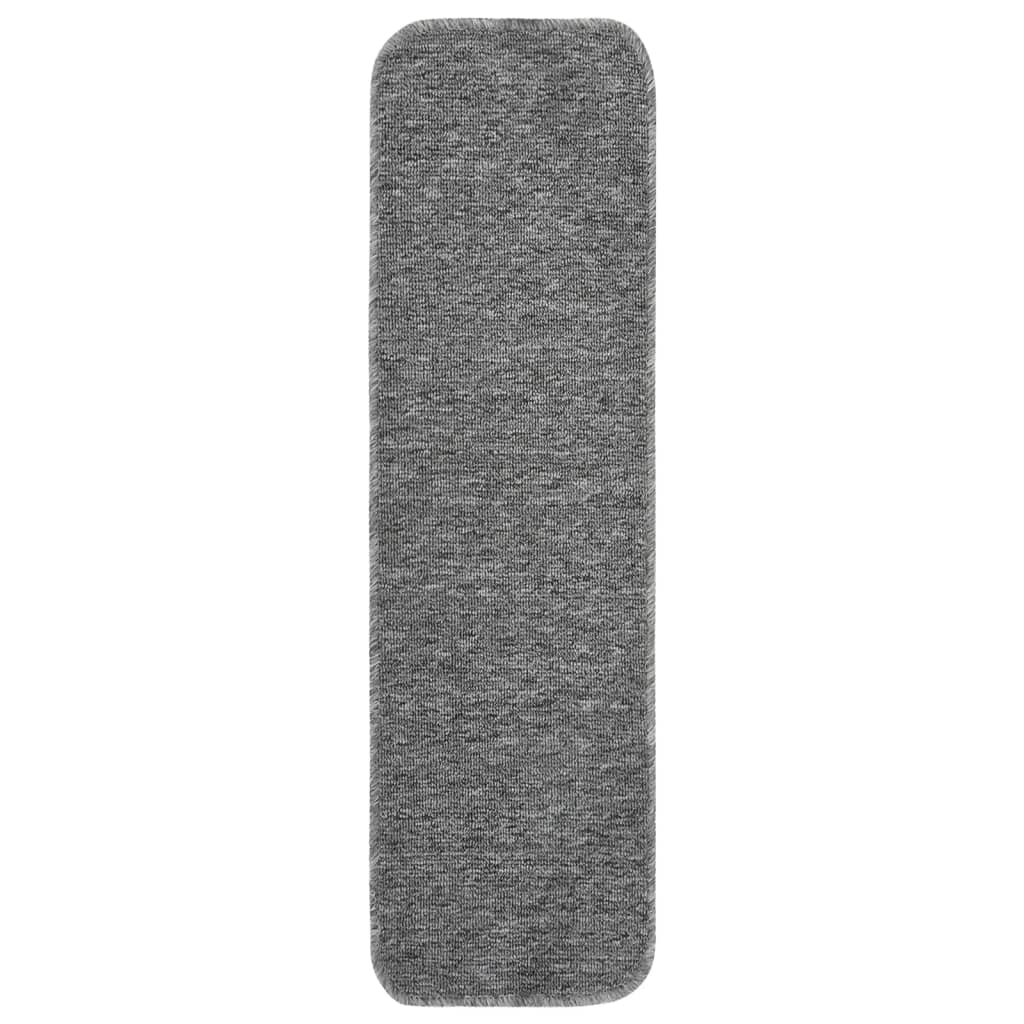 Antirutsch Stufenmatten 15 Stk. 60x25 cm Anthrazit Rechteckig