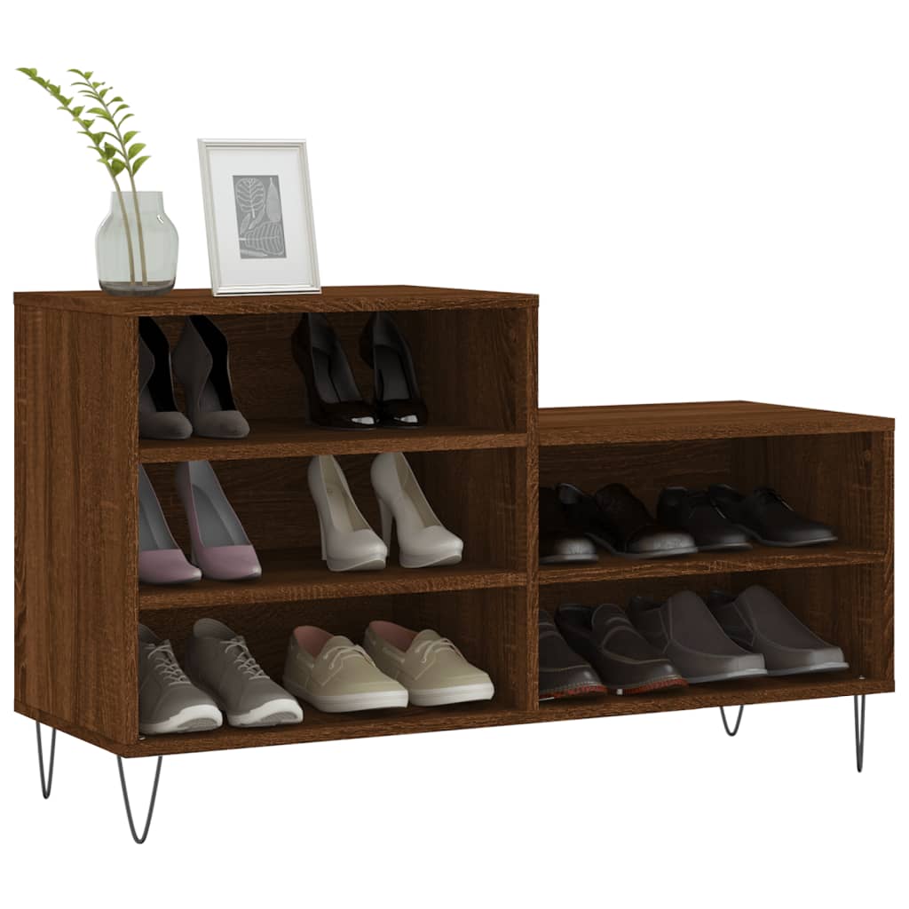 Schuhregal Weiß 102x36x60 cm Holzwerkstoff