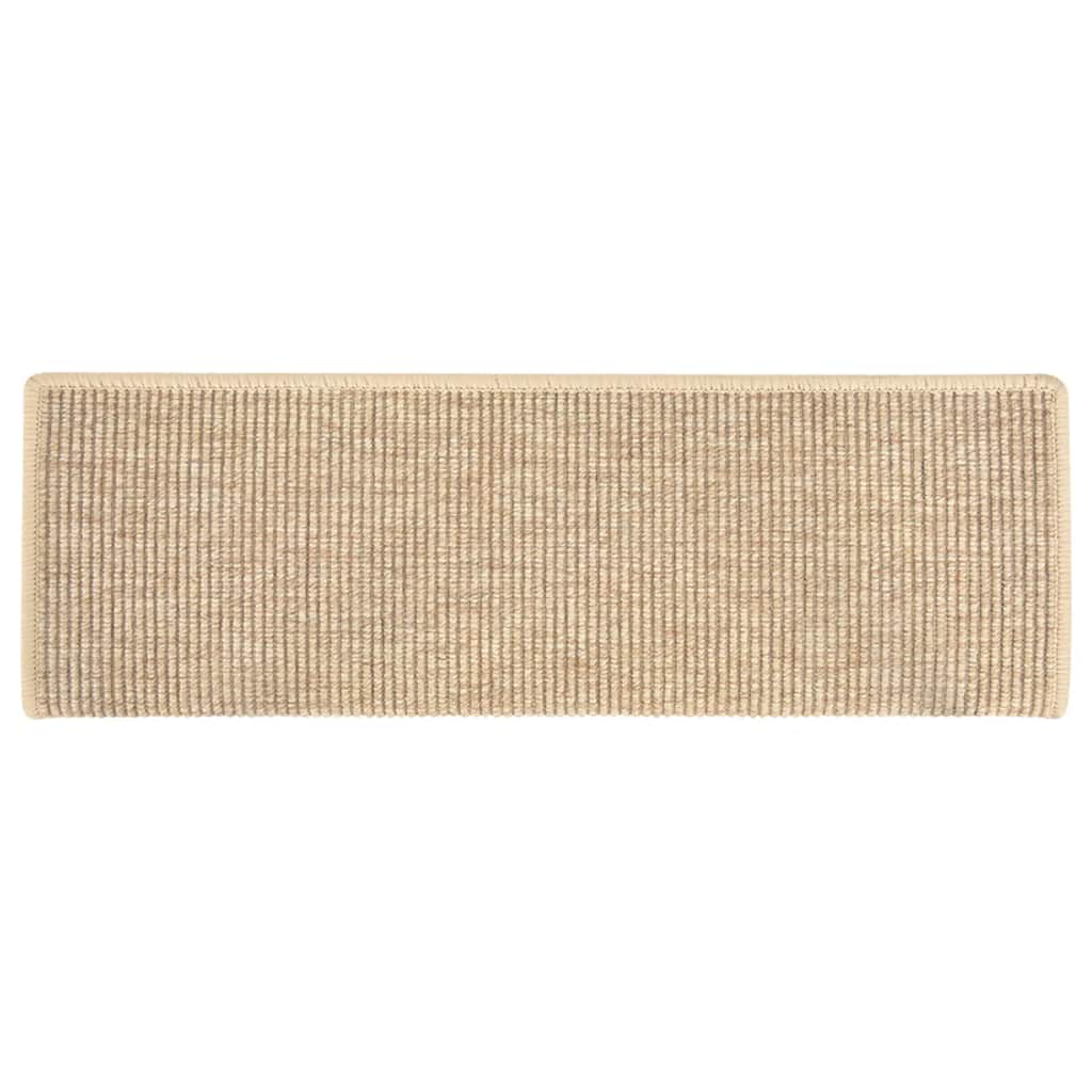 Stufenmatten 15 Stk. 65x21x4 cm Dunkelbeige Rechteckiger Rand