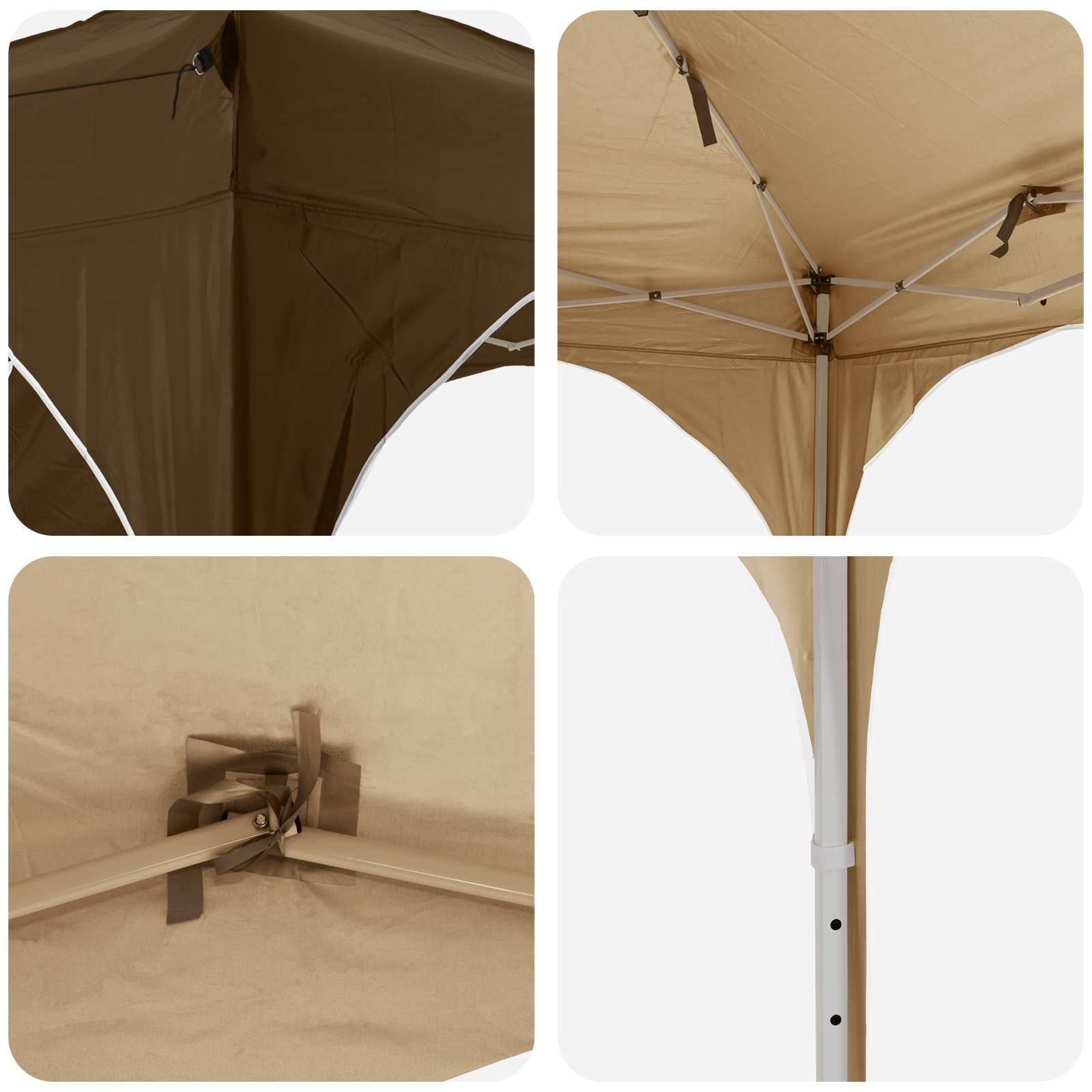Pop-up Partyzelt 575 x 288 x 245 cm Creme Oxford-Stoff