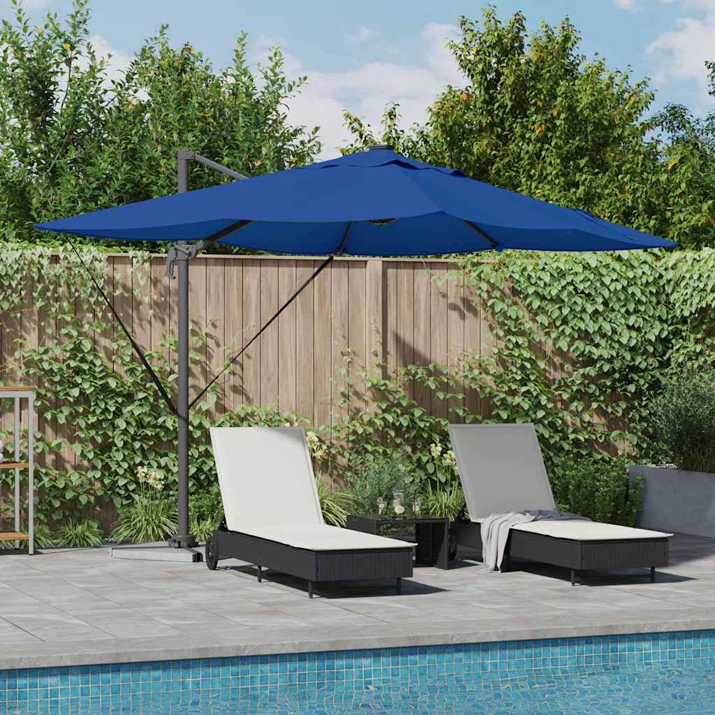 Sonnenschirm Sand 352 x 251 x 265 cm Polyester und Aluminium