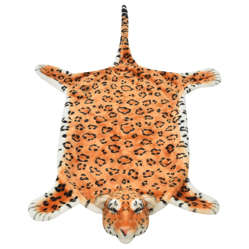 Plüsch Leopardenfell Teppich 139 cm Braun