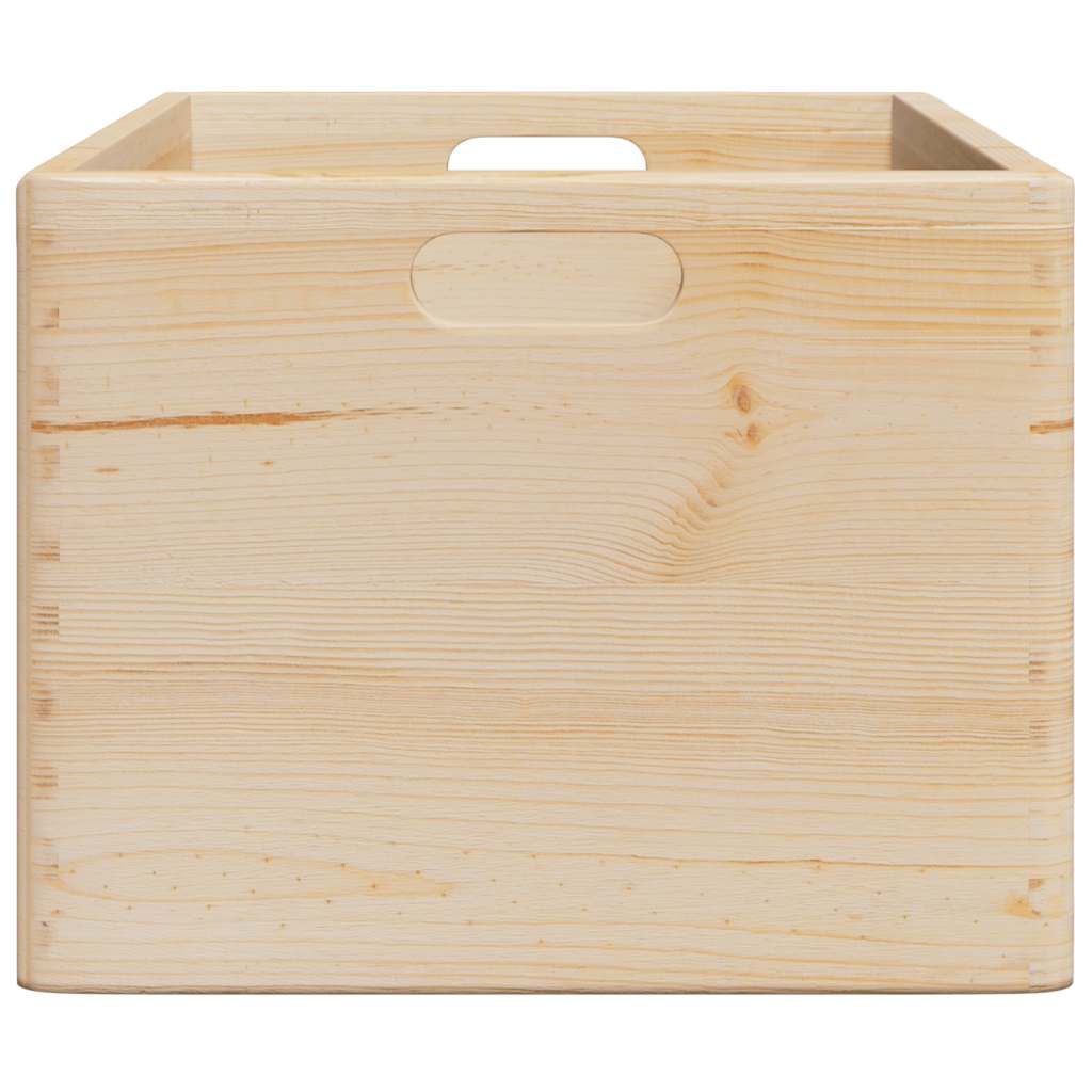 Holzkiste mit Deckel 40x30x13 cm Massivholz Kiefer