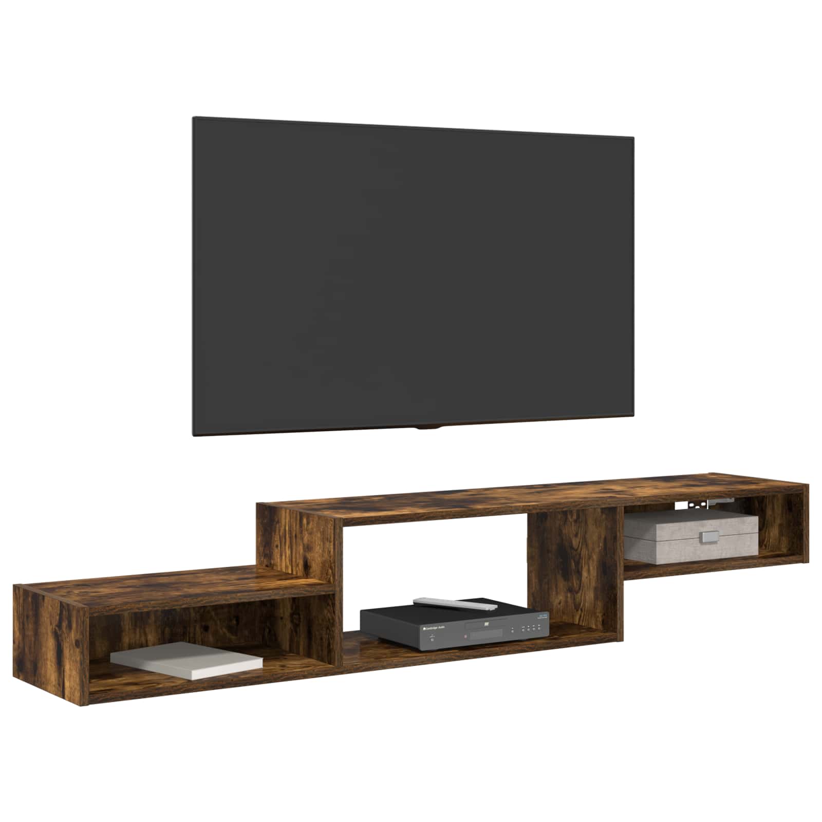 Wandmontierter TV-Schrank Wandhalterung Weiß 150 x 28 x 26 cm