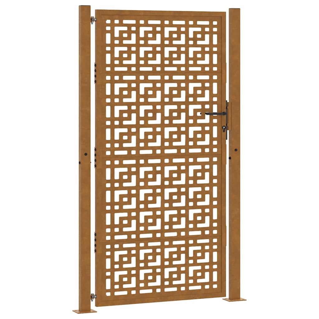 Gartentor Schwarz 100x100 cm Stahl Lichtdesign
