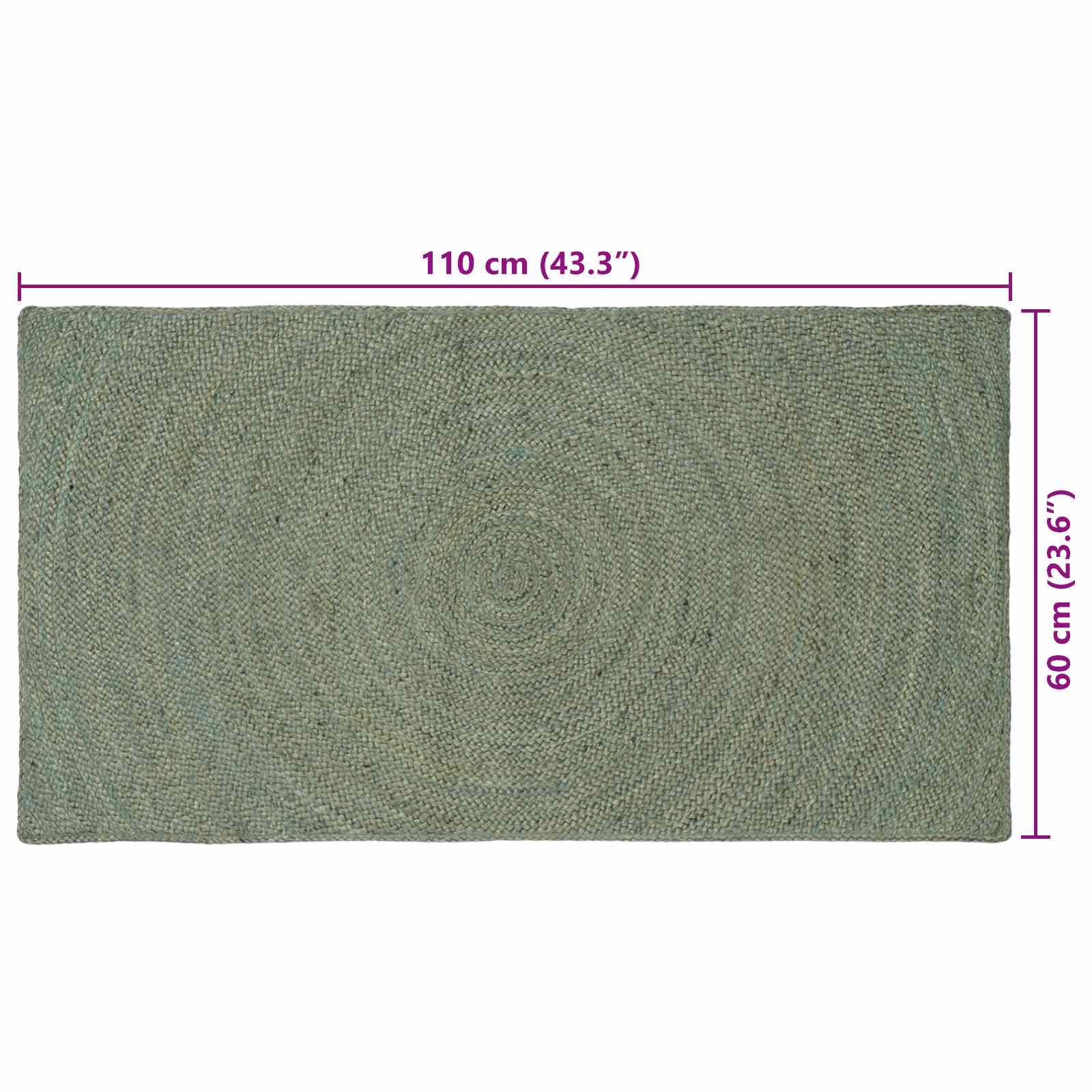 Bereichsteppiche Natur 60 x 110 cm Jute