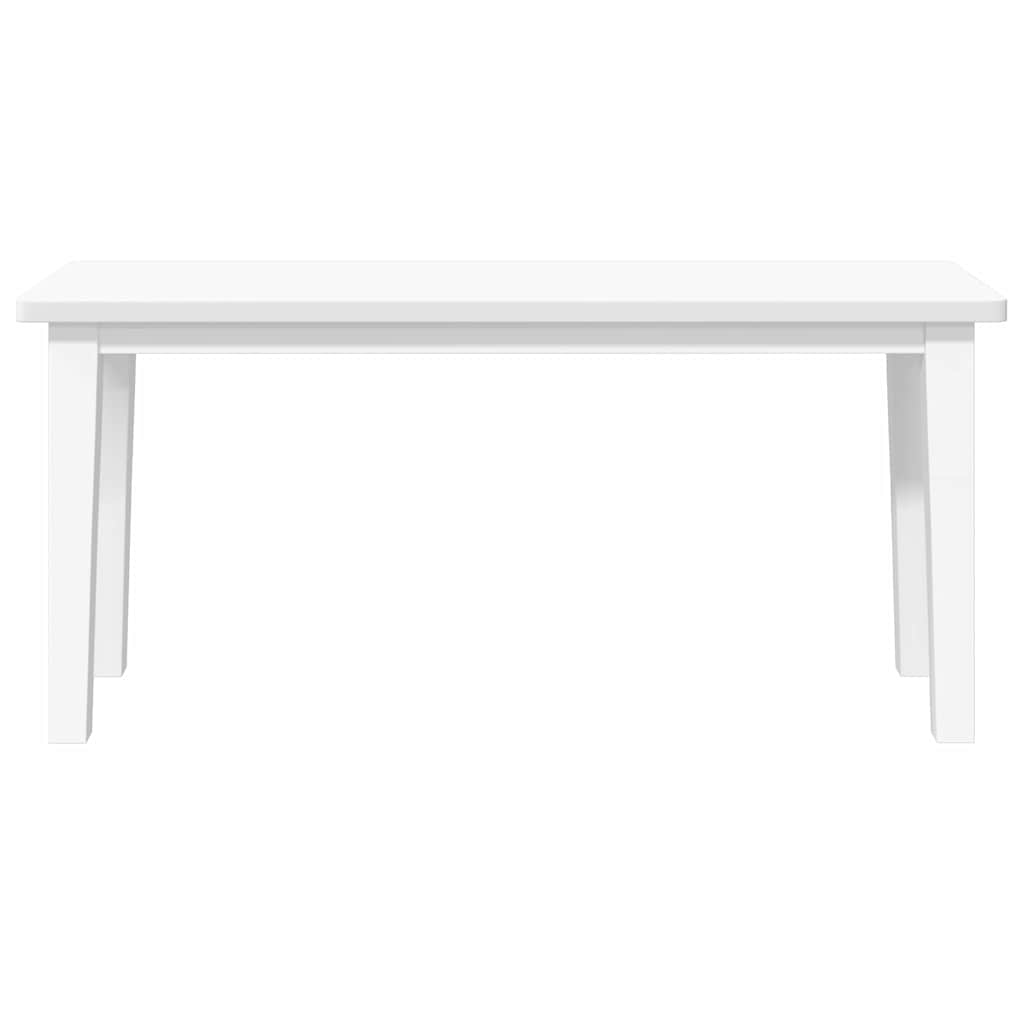Bank 90 cm Braun Massivholz Gummibaum