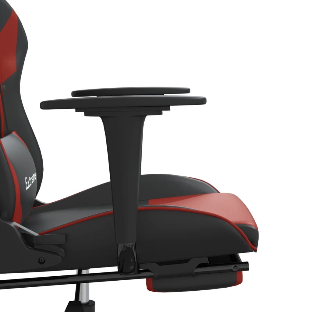 Gaming-Stuhl mit Massagefunktion Schwarz und Blau Kunstleder