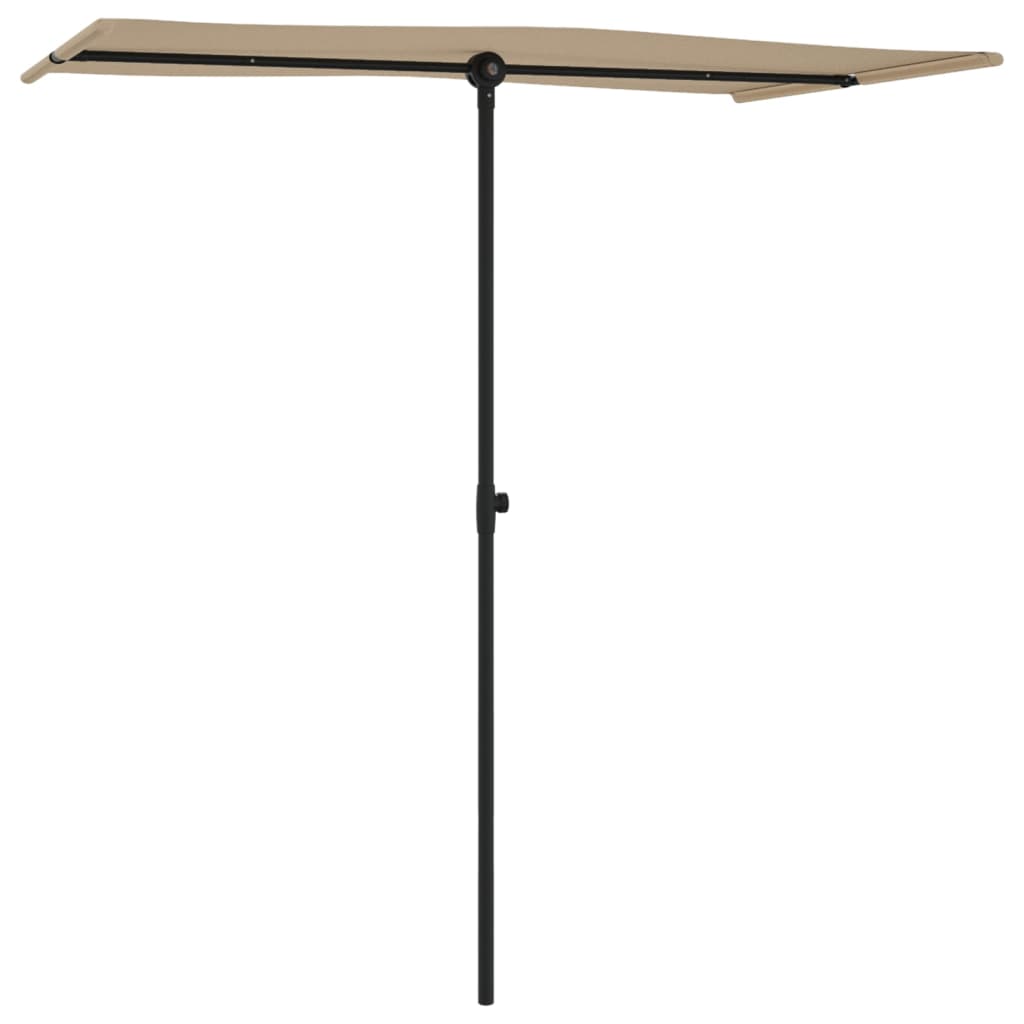 Sonnenschirm mit Aluminium-Mast 180x110 cm Bordeauxrot