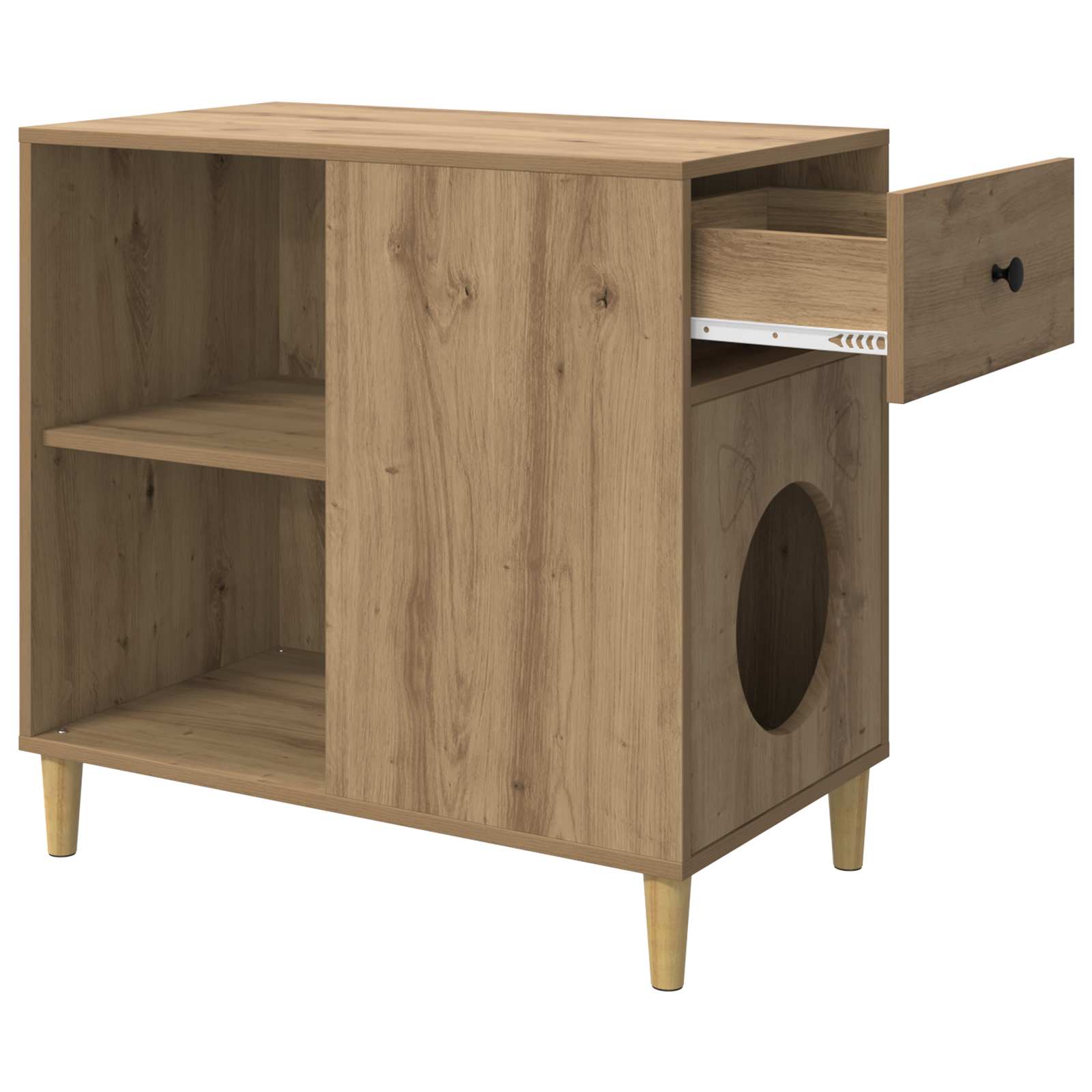 Katzenhaus Weiß 72 x 42,5 x 70 cm Holzwerkstoff
