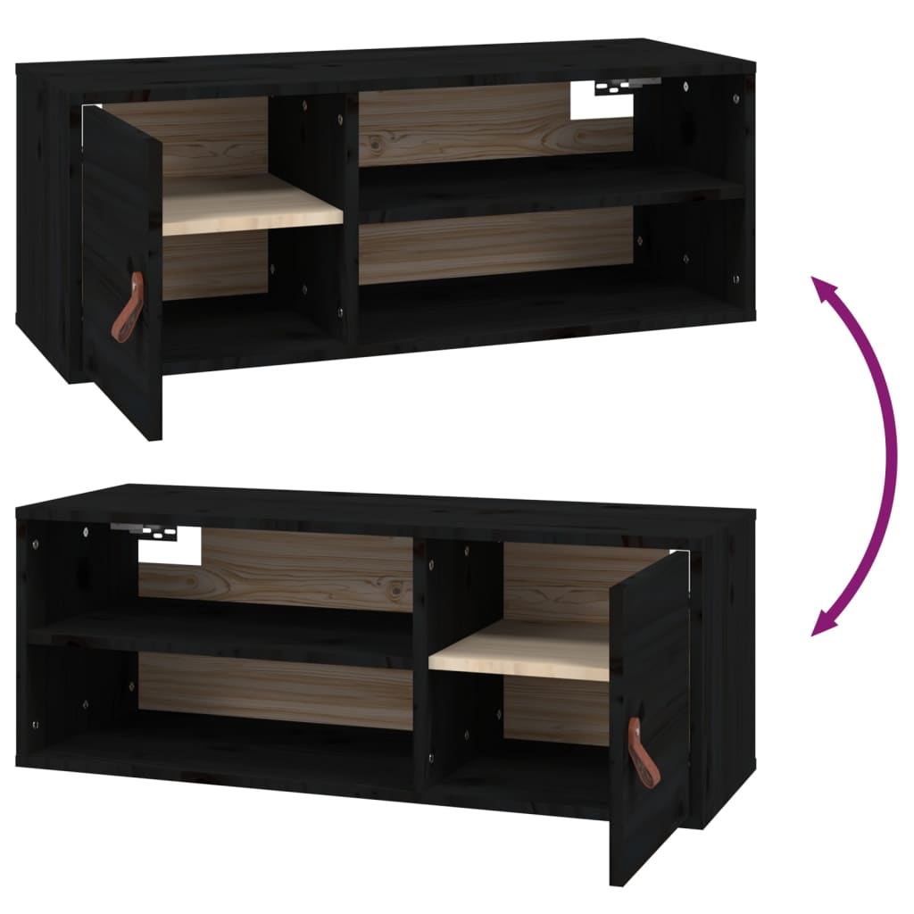 Wandschrank 80x30x30 cm Massivholz Kiefer