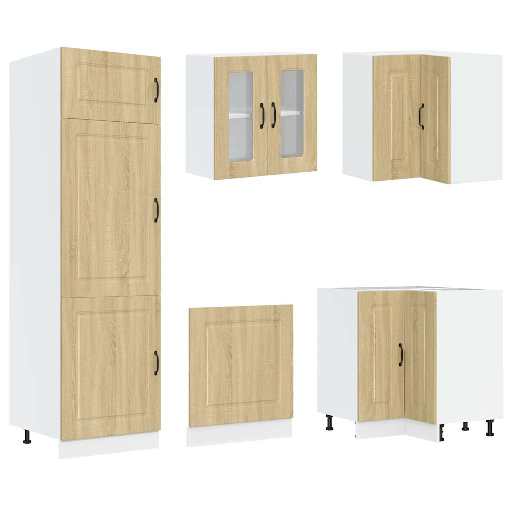 14-tlg. Küchenschrank-Set Kalmar Weiß Holzwerkstoff