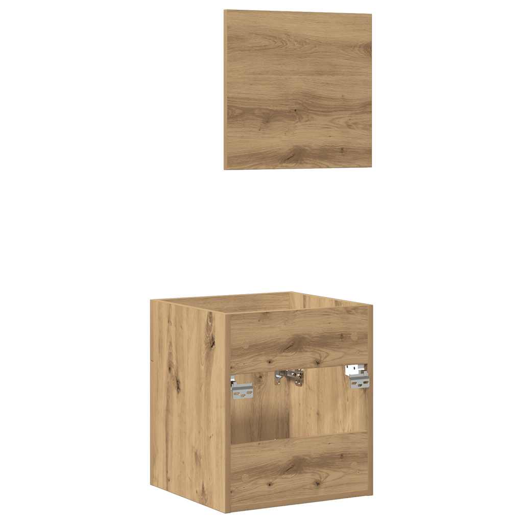 2-tlg. Badmöbel-Set Weiß Holzwerkstoff