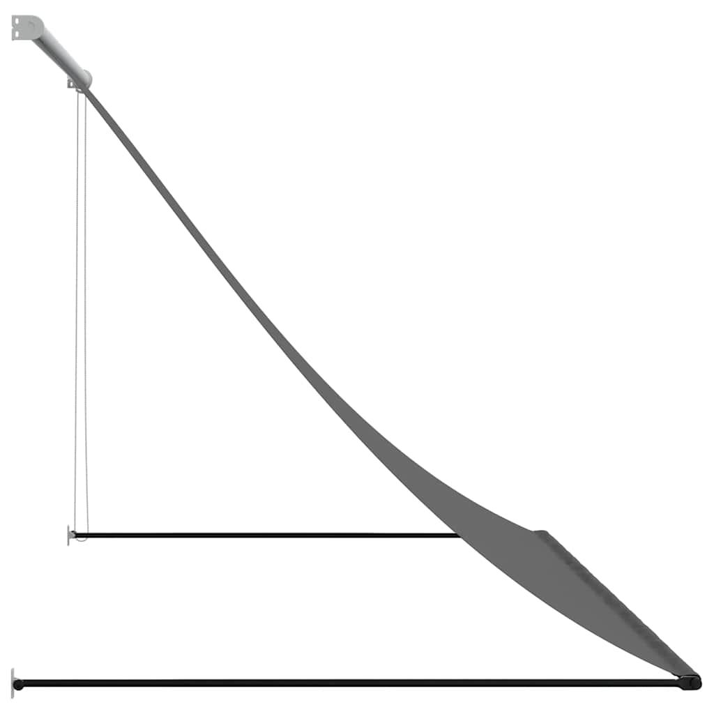 Markise Einziehbar Anthrazit 100x150 cm Stoff und Stahl