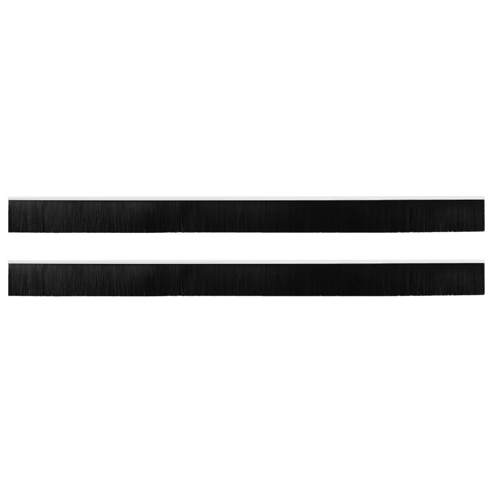 Selbstklebende Türbürstendichtungen 2 pcs Braun 100 cm