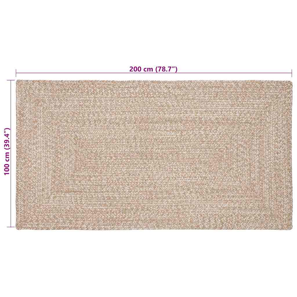 Bereichsteppiche Natürlich und Weiß 60 x 110 cm Jute