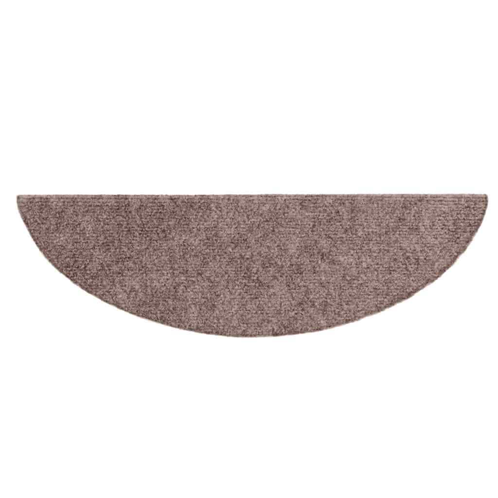 Stufenmatten Selbstklebend 15 Stk. 56x17x3 cm Hellbraun Halbrund