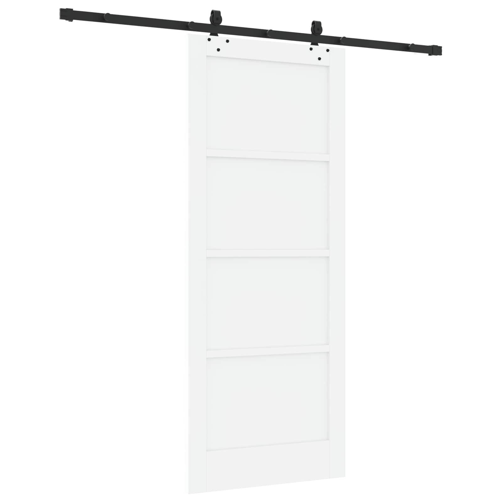 Schiebetür Natürlich und Schwarz 61 x 198,5 cm