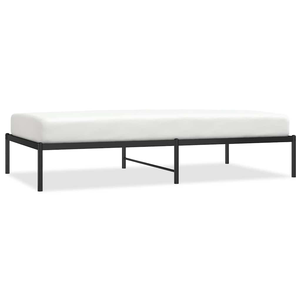 Bettgestell Metall Schwarz 75x190 cm