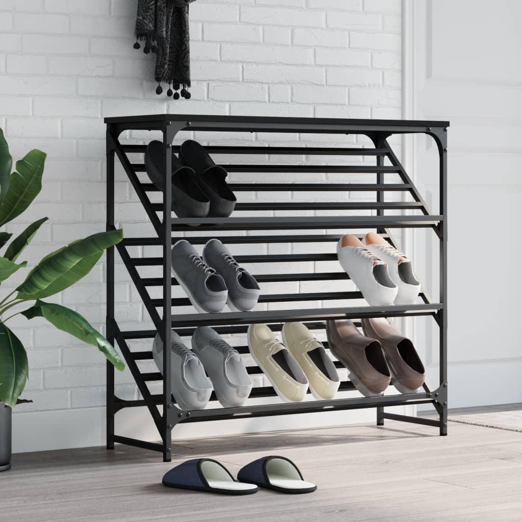 Schuhregal Schwarz 60x30x45 cm Holzwerkstoff
