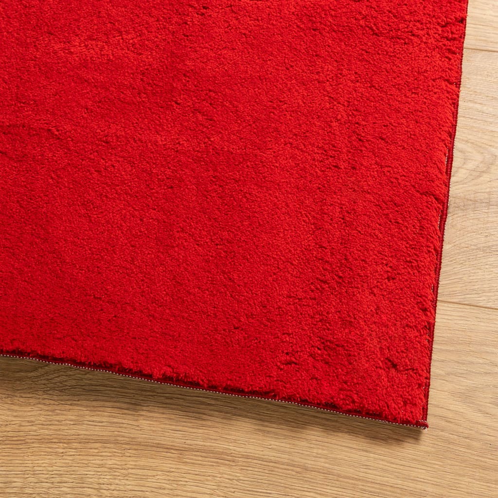 Teppich HUARTE Kurzflor Weich und Waschbar Anthrazit 60x110 cm