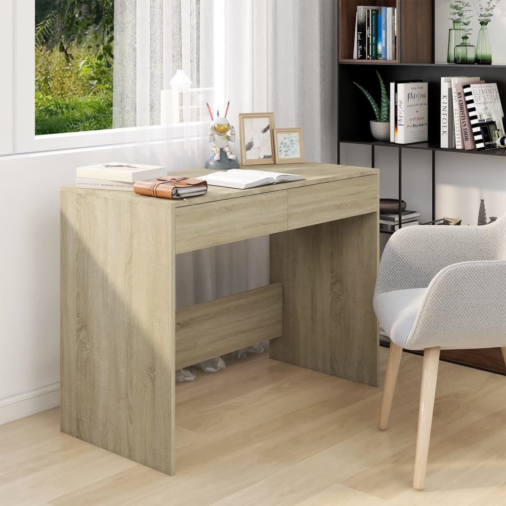 Schreibtisch Weiß 101x50x76,5 cm Holzwerkstoff